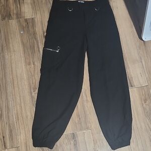 Hot Topic Black Cargo Pants with Chain Accent